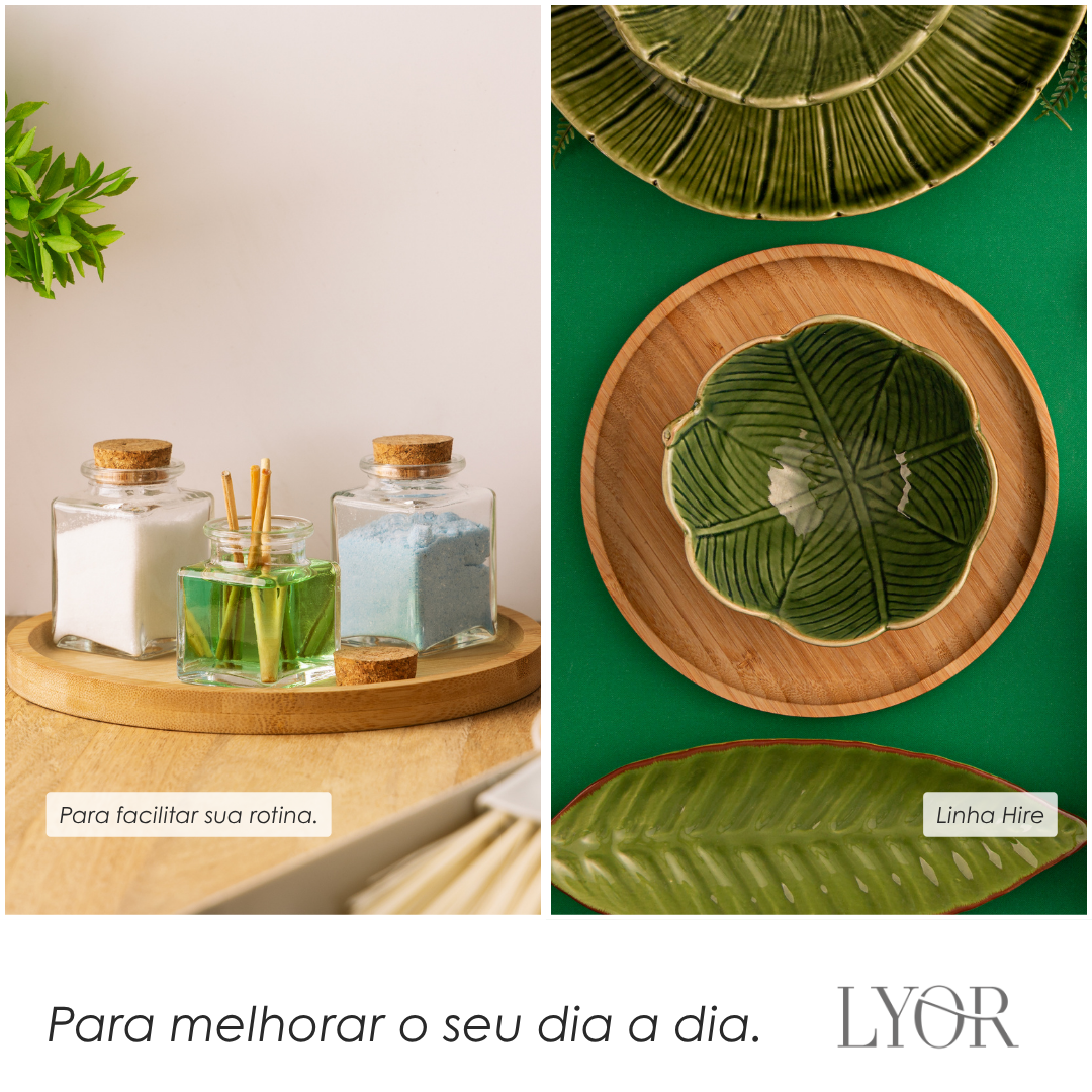 Bandeja de Bambu Hire 20cm x 20cm x 2cm - Lyor