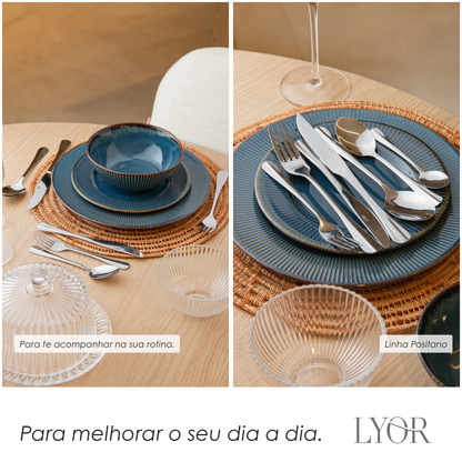 Conjunto 6 Garfos para Sobremesa de Aço Inox Positano 16cm - Lyor