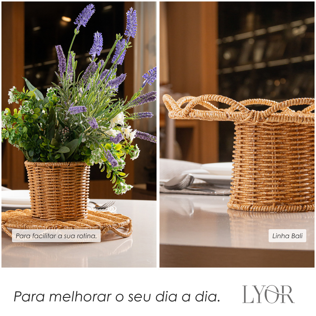 Prato para Bolo com Pé Bali 25cm x 25cm x 12,5cm Plástico - Lyor