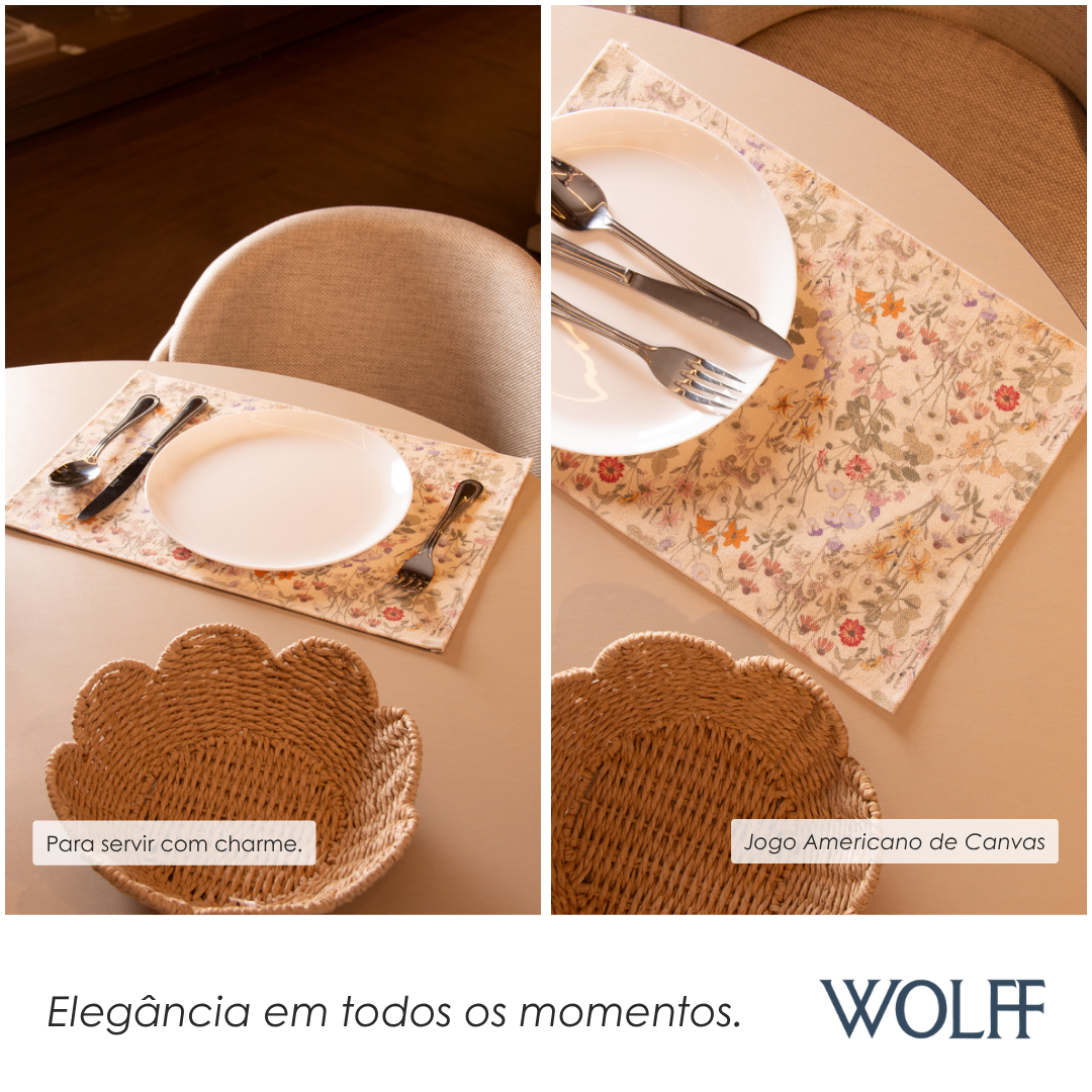 Jogo Americano Spring 43,5cm x 28,5cm Canvas - Wolff