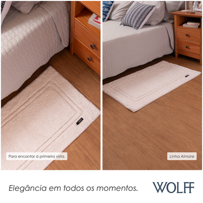 Tapete Almare 50cm x 80cm Branco Algodão - Wolff
