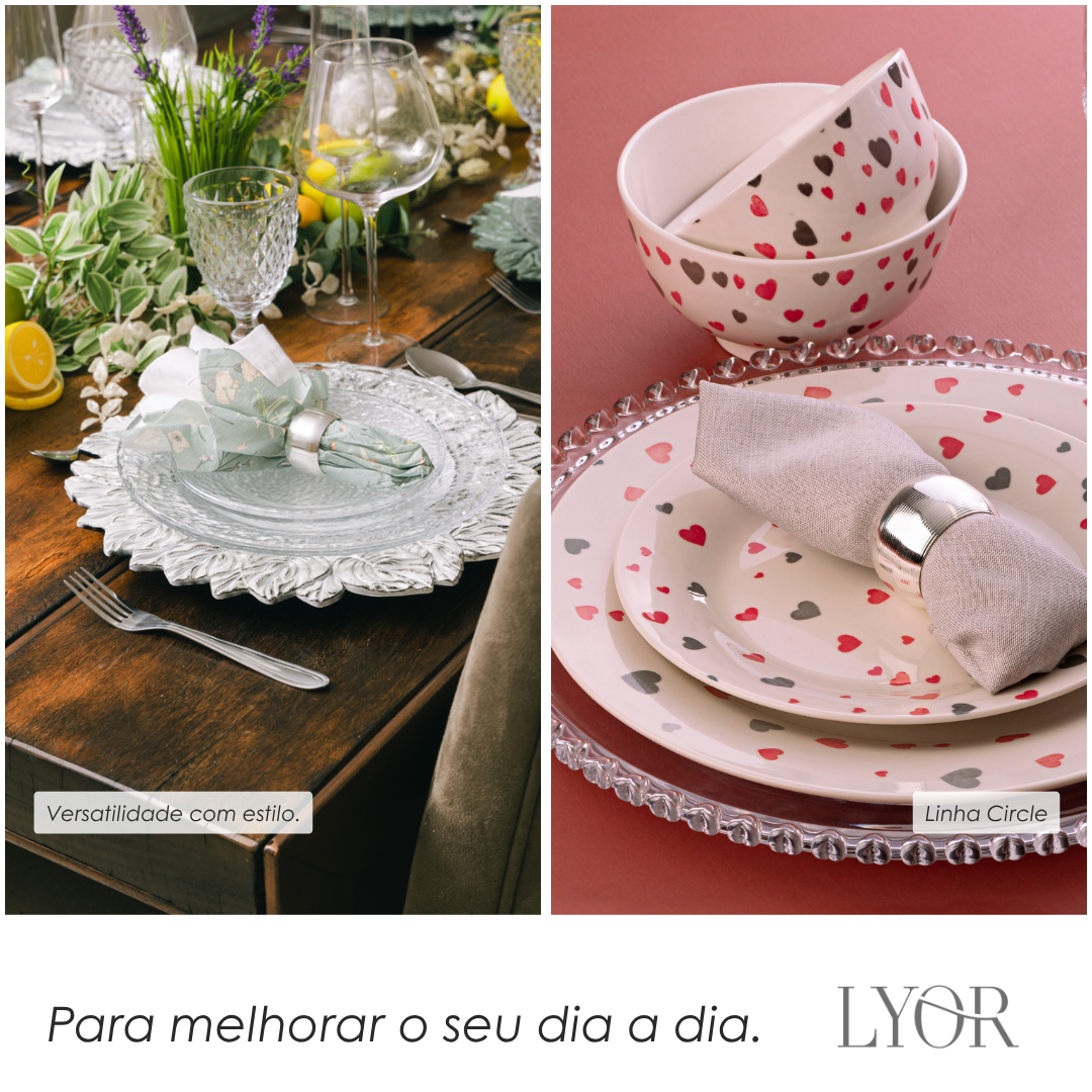 Conjunto 4 Anéis para Guardanapo de Aço Niquelado Circle Prata - Lyor