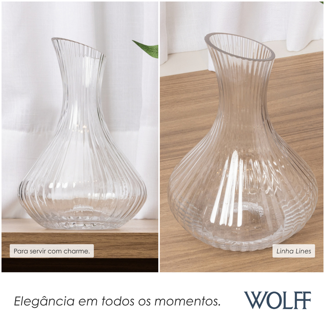 Decanter Lines 1,5L Cristal Ecológico - Wolff