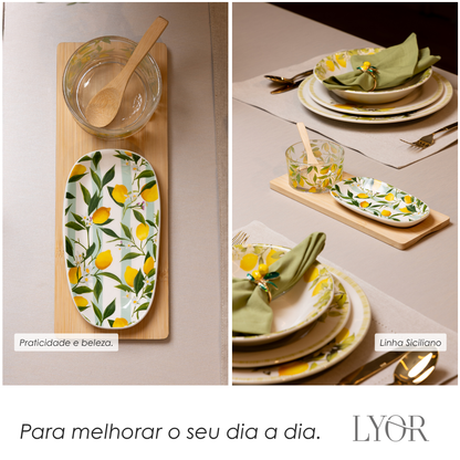 Conjunto 3 Peças para Servir Siciliano 28cm x 10,5cm x 6cm Bambu - Lyor