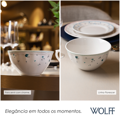 Bowl Florescer 12,5cm Azul Cerâmica - Wolff