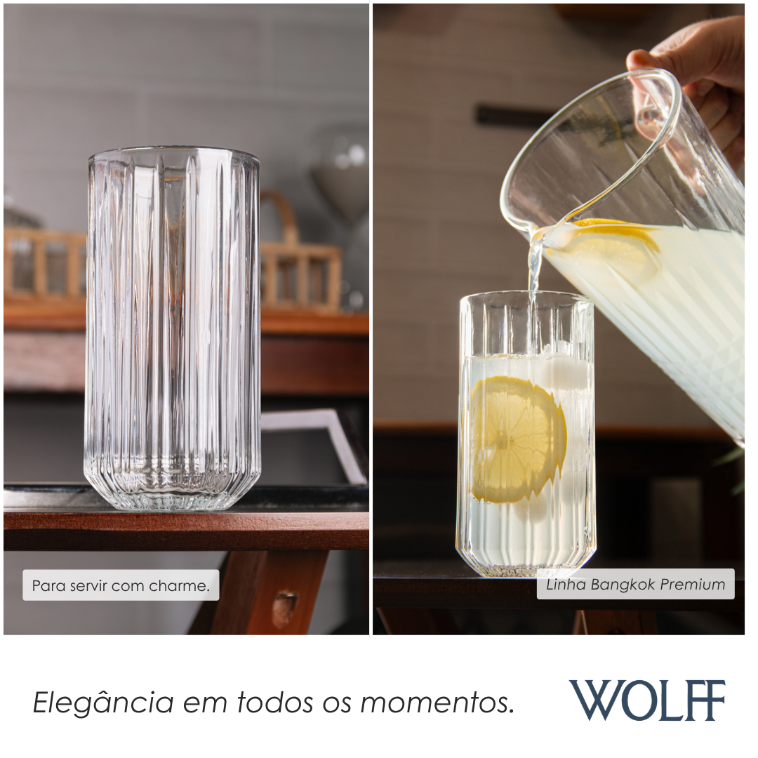 Copo Alto de Cristal Bangkok 370ml - Wolff