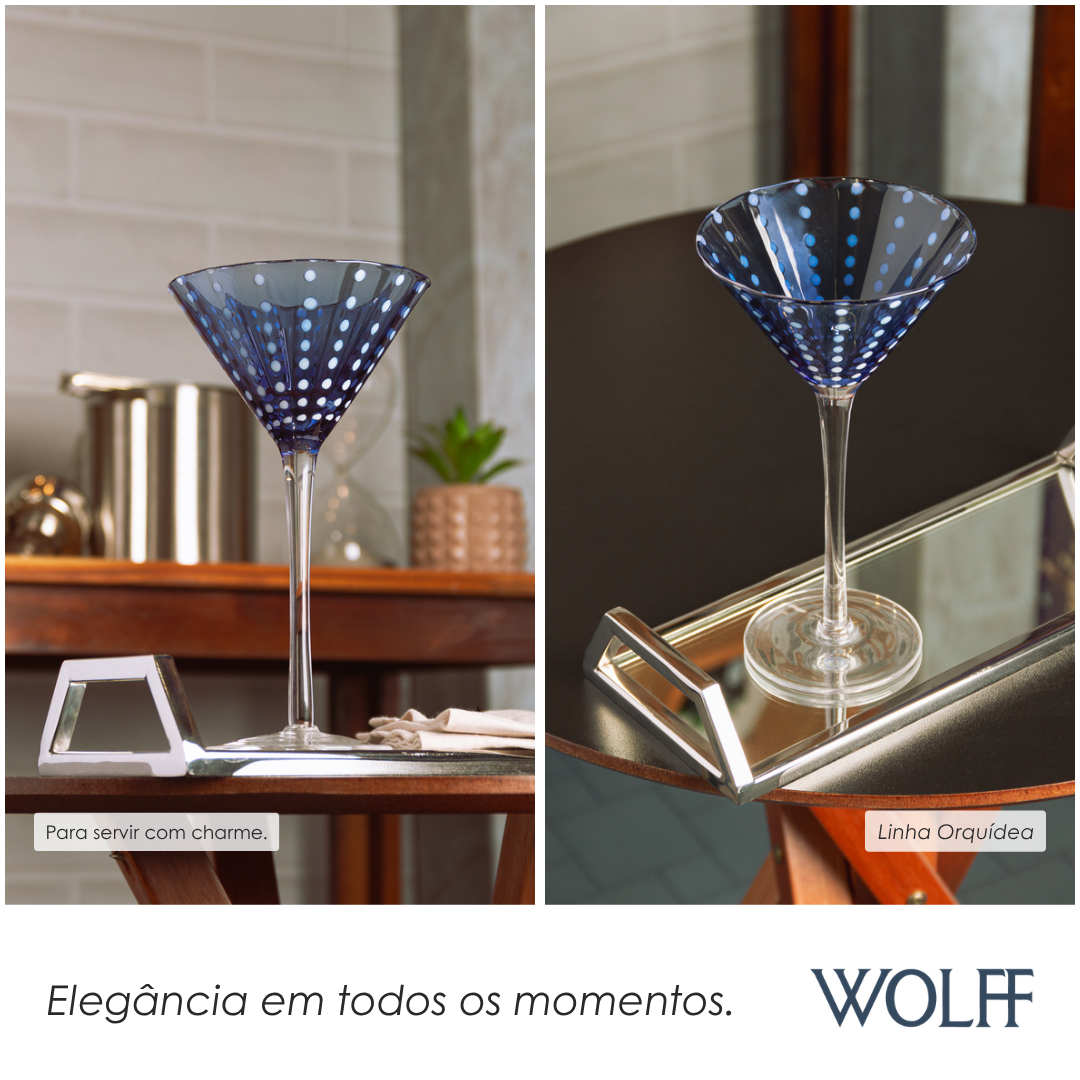 Conjunto 2 Taças Orquídea Azul - Wolff