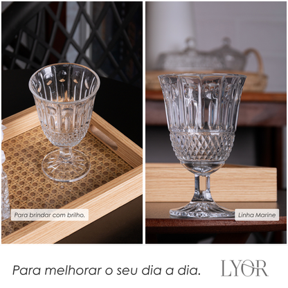 Taça de Água Marine 200ml Vidro - Lyor