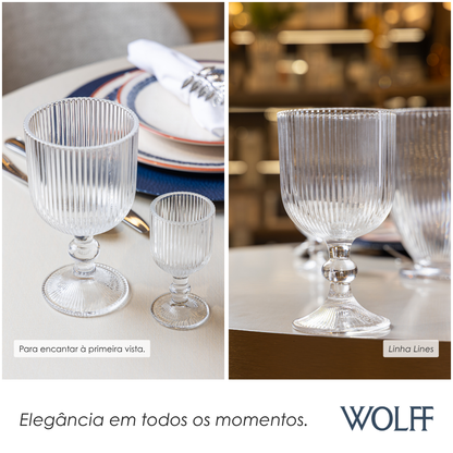 Conjunto 2 Taças Lines 380ml Vidro – Wolff