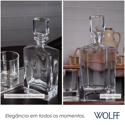 Garrafa para Whisky Las Vegas 850ml Cristal Ecológico - Wolff