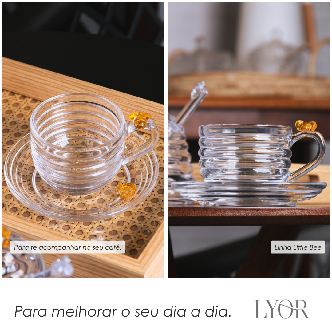Xícara Chá Little Bee 200ml Cristal Ecológico - Lyor