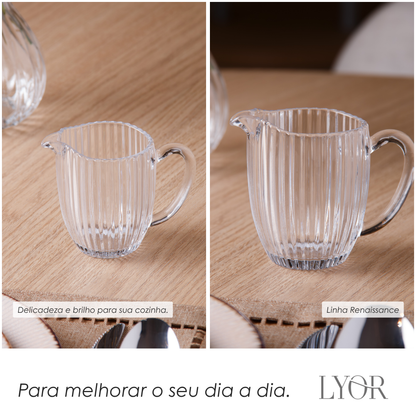Leiteira Renaissance 200ml Cristal - Lyor