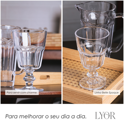 Taça de Água Belle Epoque 225ml Vidro - Lyor