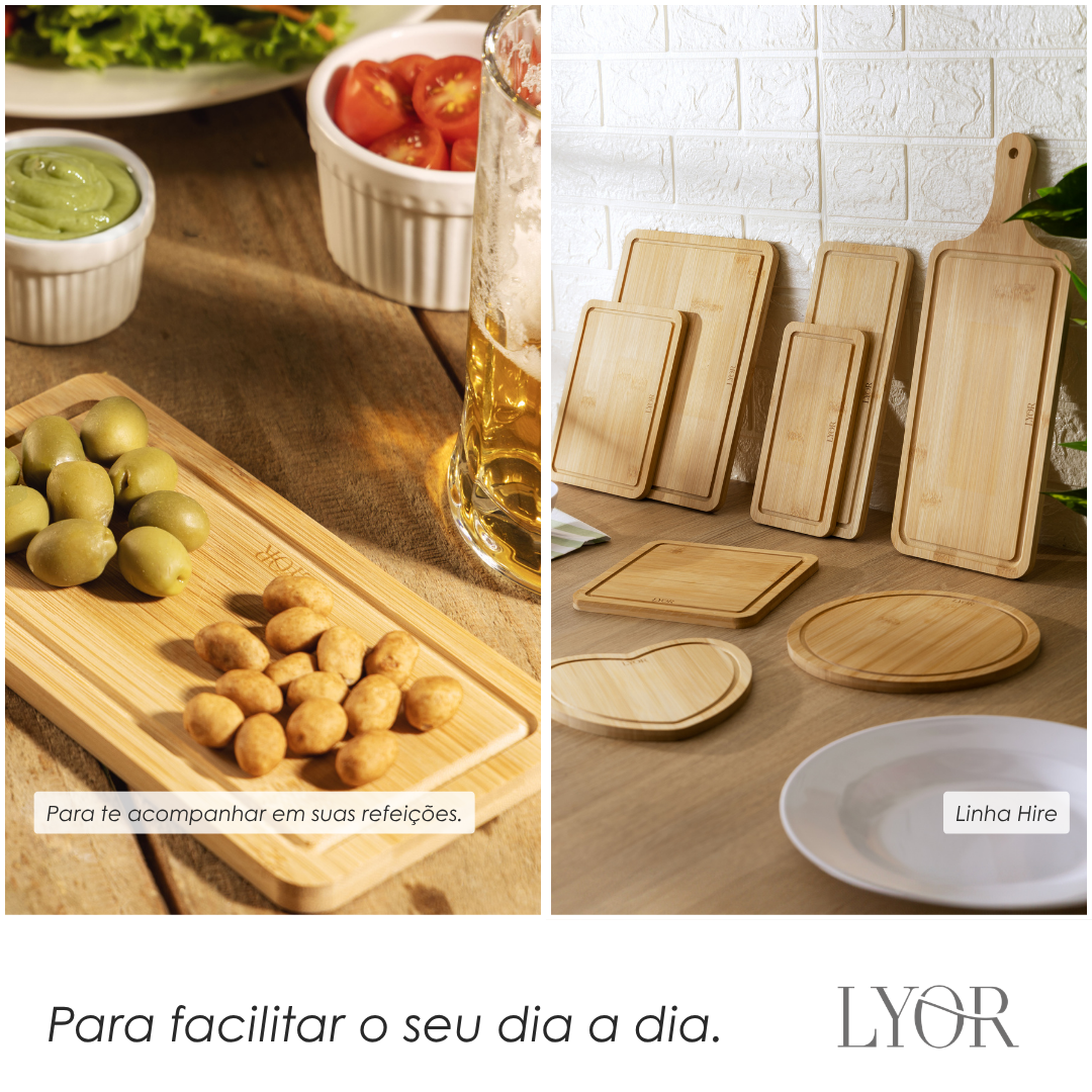Tábua de Bambu Hire 20cm x 10cm x 1cm - Lyor