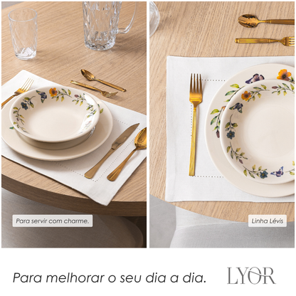 Lugar Americano Lévis 30cm x 45cm Off White Algodão - Lyor