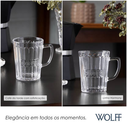 Caneca Harmony 200ml Vidro - Wolff