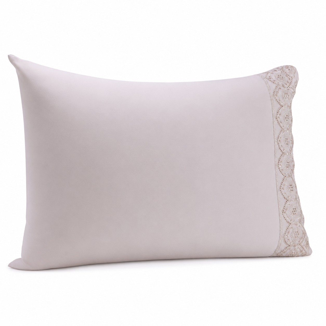 Jogo 2 Fronhas Bordado Belle Maison 50cm x 70cm Rosa Microfibra - Lyor