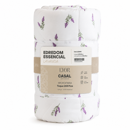 Edredom Essencial Lavanda Casal Toque 250 Fios Microfibra - Lyor