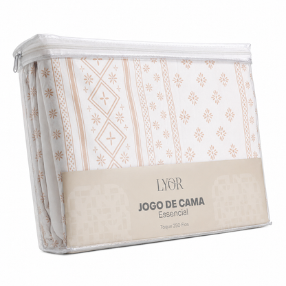 Jogo de Cama Solteiro Essencial Serenata Toque 250 Fios Microfibra - Lyor