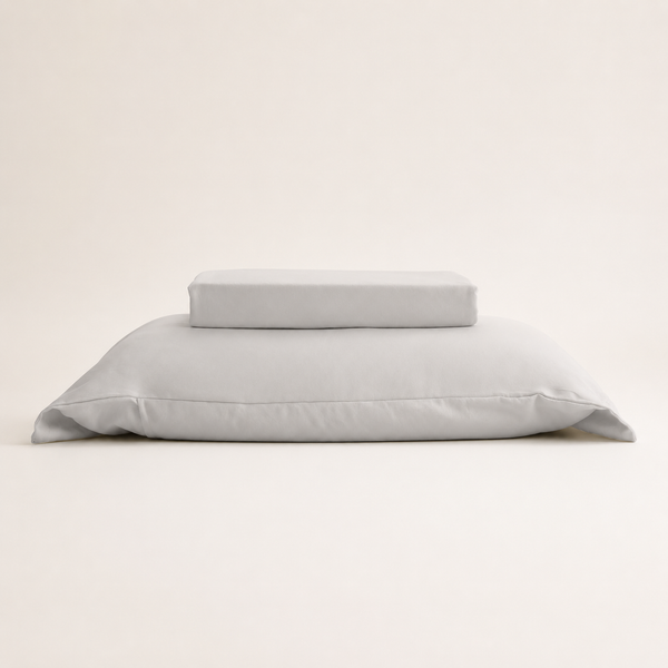 Jogo de Cama Saphira Solteiro Toque 300 Fios Cinza Microfibra - Lyor