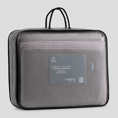 Cobertor Velvet Dream Casal Cinza Microfibra - Wolff