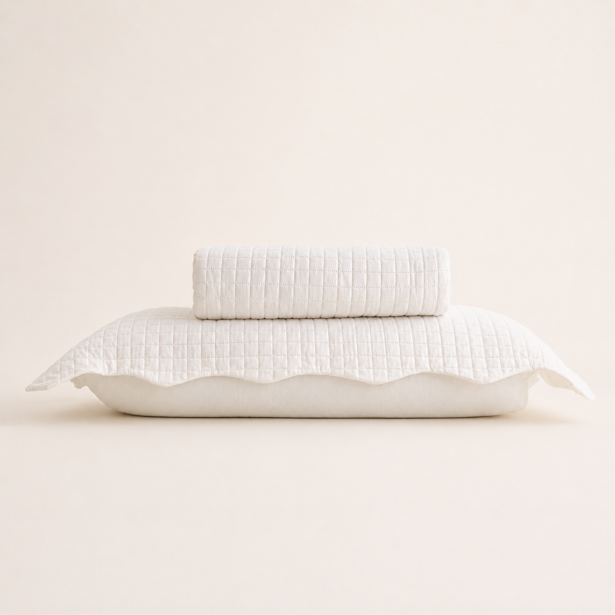 Colcha Matelassê Quadrat Solteiro com 1 Porta Travesseiro Branco Microfibra - Lyor