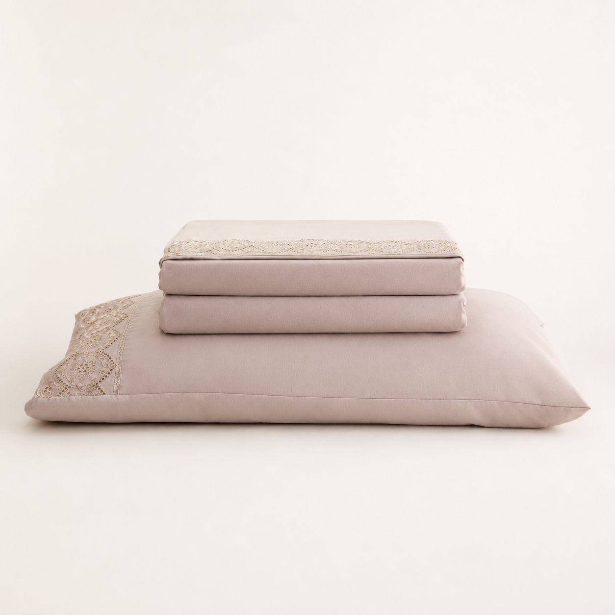 Jogo de Cama Bordado Solteiro Belle Maison Rosa Microfibra - Lyor