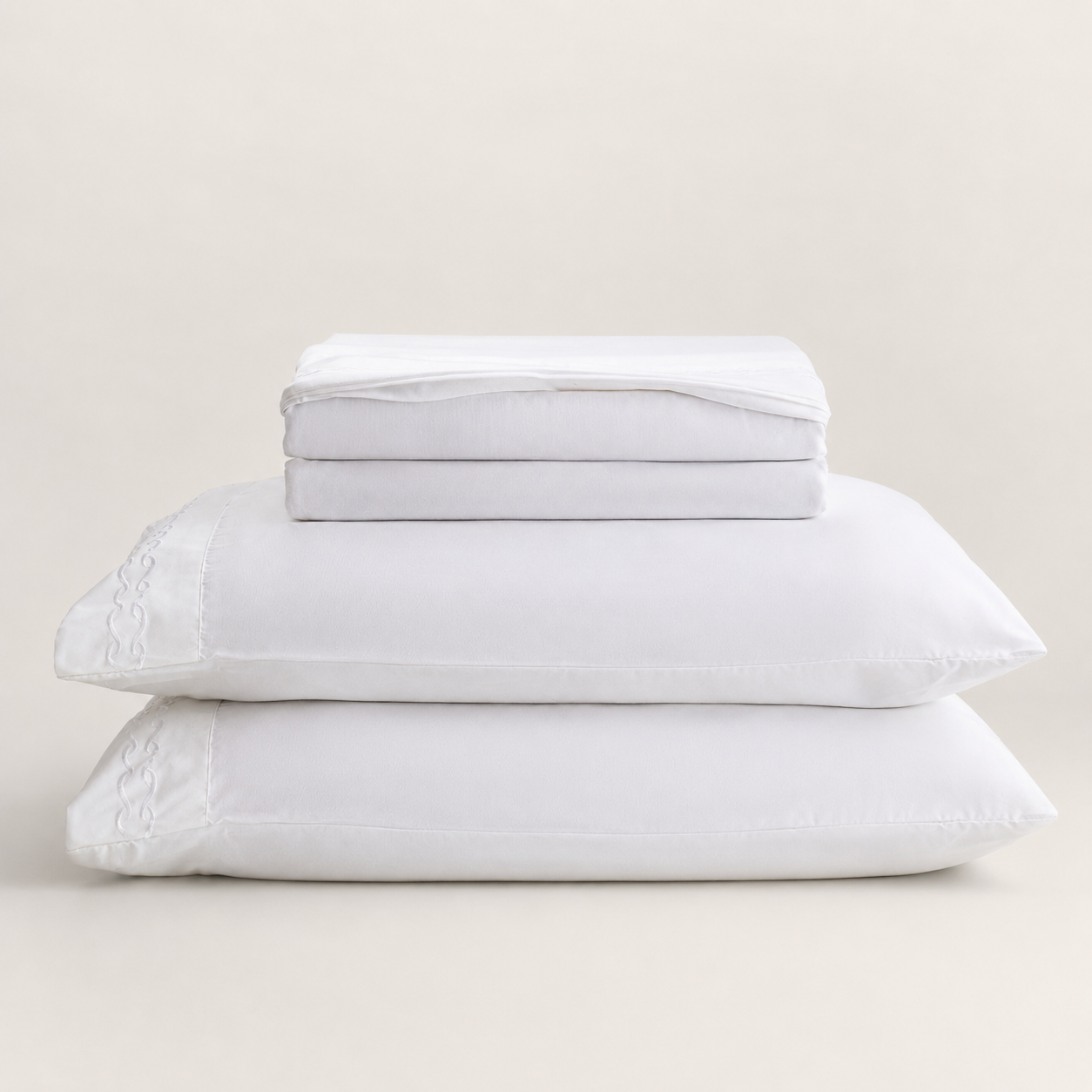 Jogo de Cama Bordado Casal Duquesa Branco Microfibra - Lyor