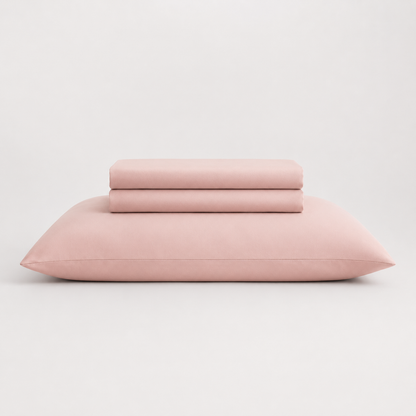 Jogo de Cama Saphira Solteiro Toque 300 Fios Rosa Microfibra - Lyor