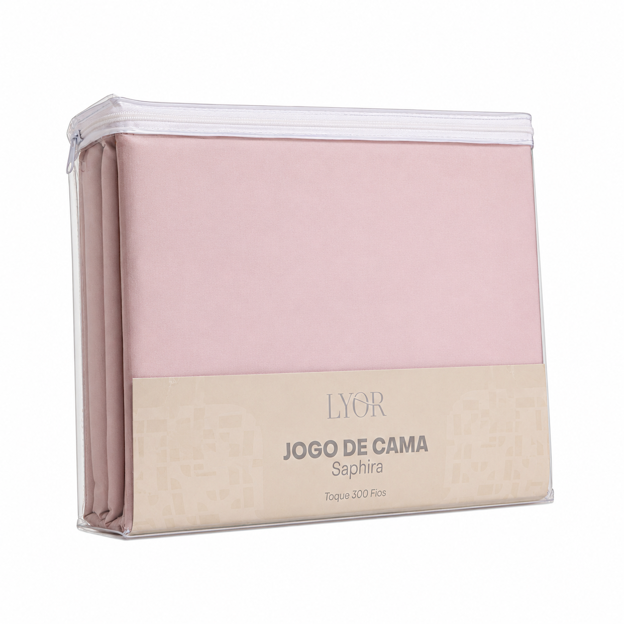 Jogo de Cama Saphira King Toque 300 Fios Rosa Microfibra - Lyor