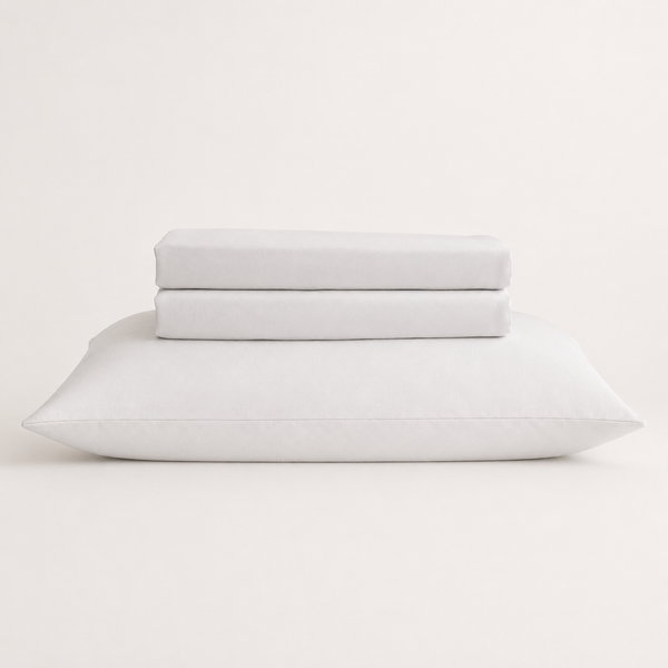 Jogo de Cama Saphira Solteiro Toque 300 Fios Branco Microfibra - Lyor