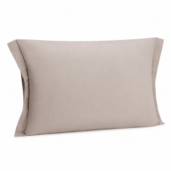 Fronha Saphira 50cm x 70cm Toque 300 Fios Bege Microfibra - Lyor
