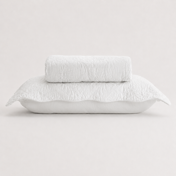 Colcha Matelassê Arabeske Solteiro com 1 Porta Travesseiro Branco Microfibra - Lyor