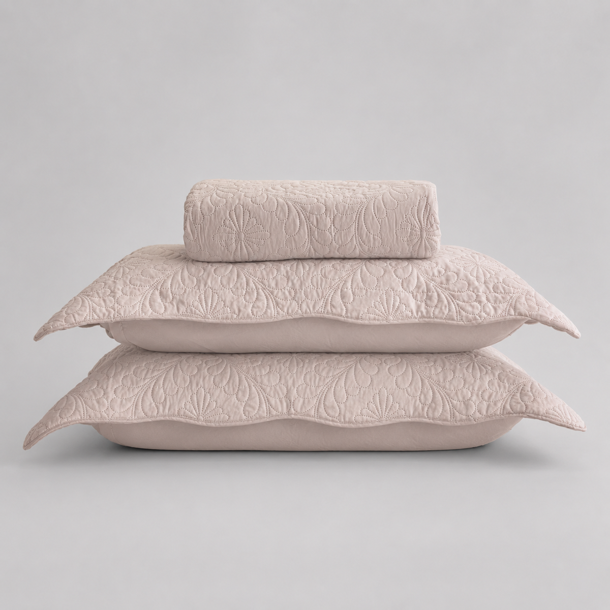 Colcha Matelassê Arabeske Casal com 2 Porta Travesseiros Rosa Microfibra - Lyor