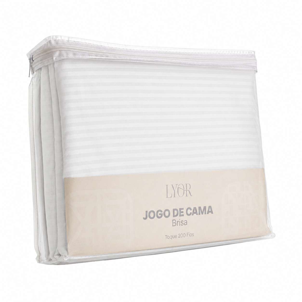 Jogo de Cama Solteiro Brisa Toque 200 Fios Branco Microfibra - Lyor