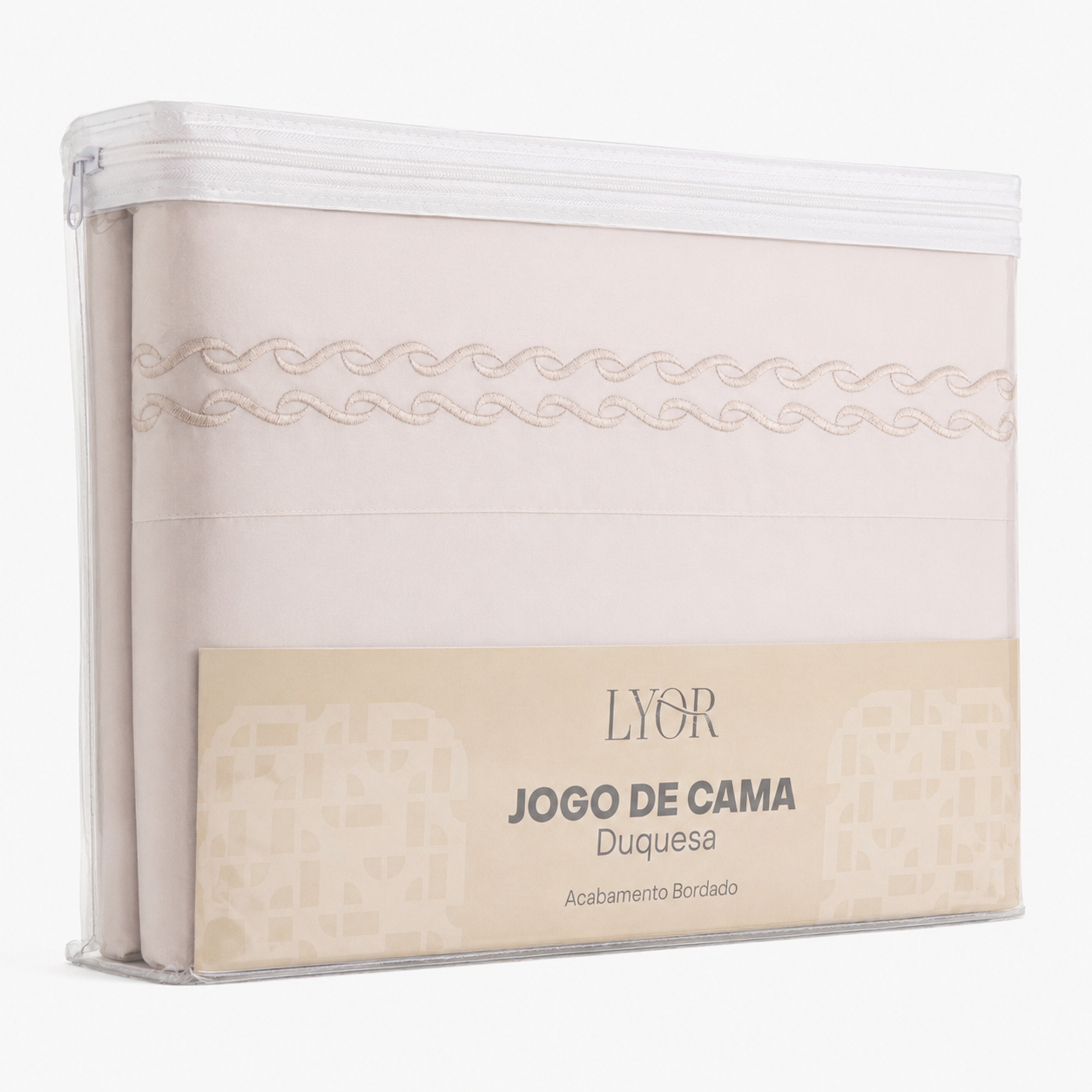 Jogo de Cama Bordado King Duquesa Rosa Microfibra - Lyor