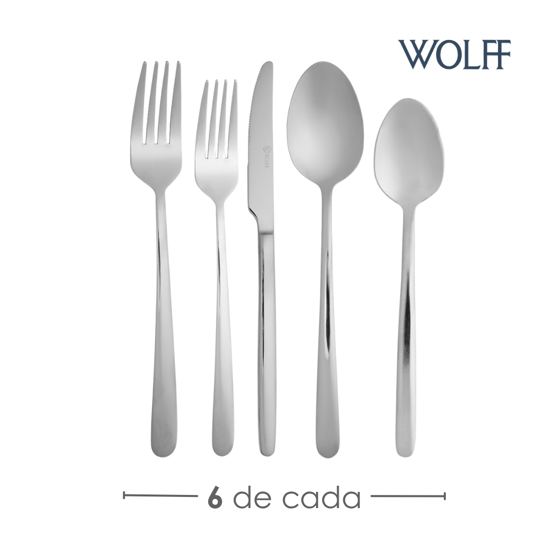 Faqueiro 35 Peças Viena Aço Inox - Wolff