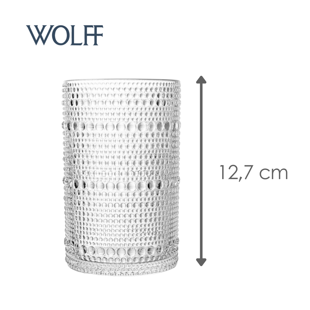 Copo Alto Dots 420ml Vidro - Wolff
