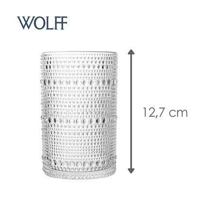 Copo Alto Dots 420ml Vidro - Wolff