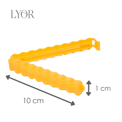 Conjunto 6 Prendedores para Embalagens Suporte Imã French Fries Bege Plástico - Lyor