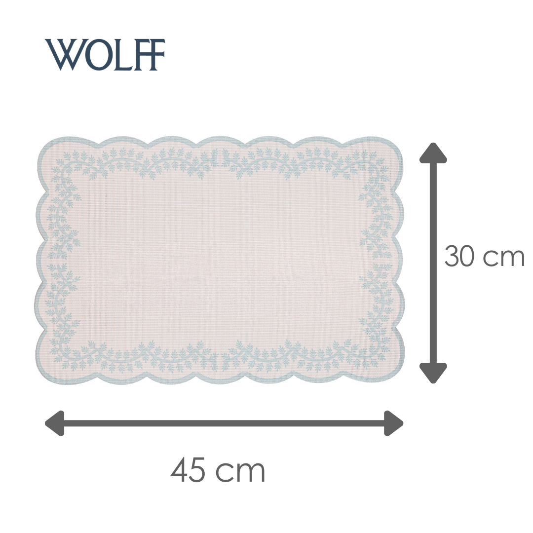 Lugar Americano Sereno 45cm x 30cm Azul PVC - Wolff