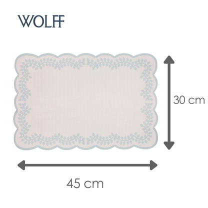 Lugar Americano Sereno 45cm x 30cm Azul PVC - Wolff