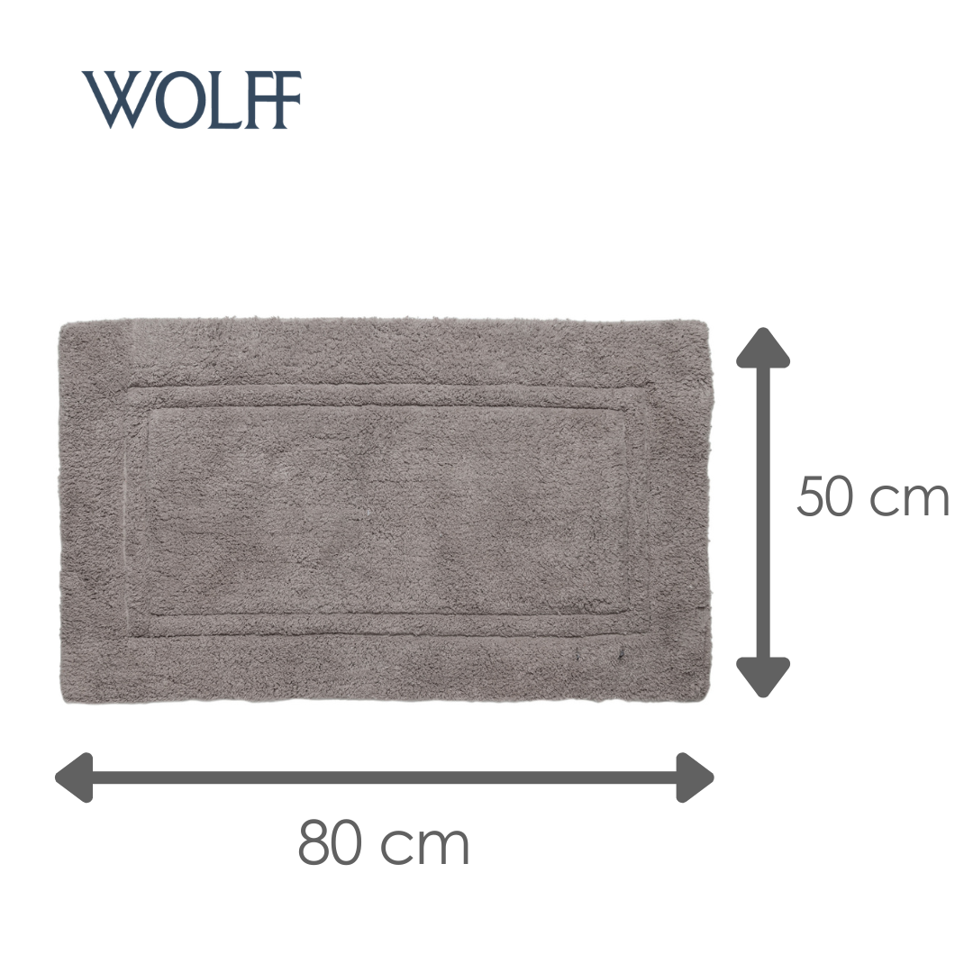 Tapete Almare 50cm x 80cm Cinza Algodão - Wolff