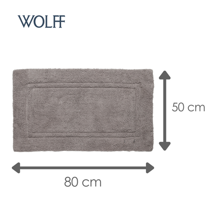 Tapete Almare 50cm x 80cm Cinza Algodão - Wolff