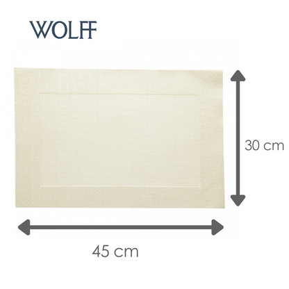 Lugar Americano de PVC Amarelo 45cm x 30cm - Wolff