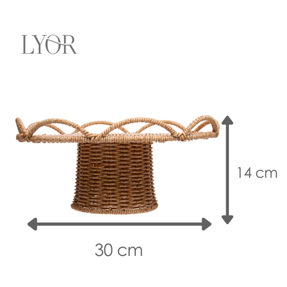 Prato para Bolo com Pé Bali 30cm x 30cm x 14cm Plástico - Lyor