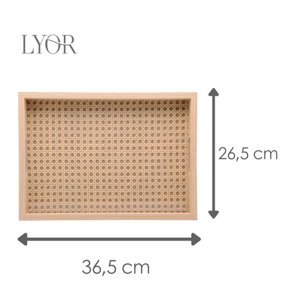 Bandeja Retangular de Mdf com Fundo Treliça - Lyor