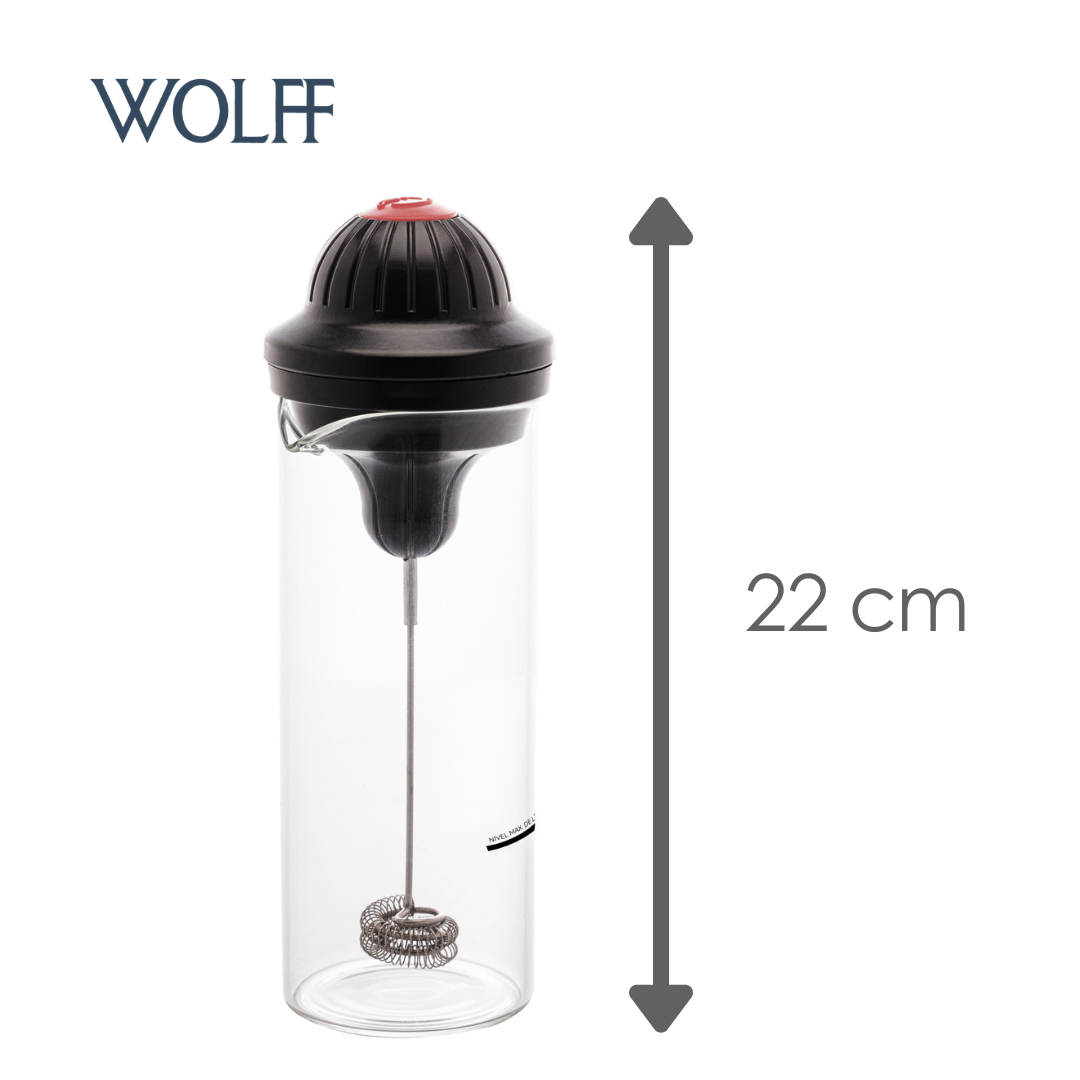 Mixer Multiuso com Copo de Vidro Borossilicato Preto 450ml - Wolff