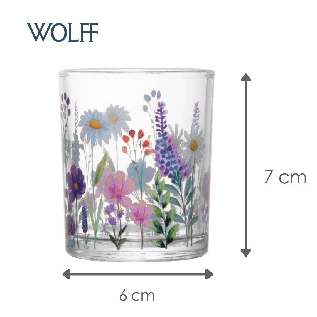 Conjunto 2 Porta Velas Aroma de Jardim Vidro - Wolff