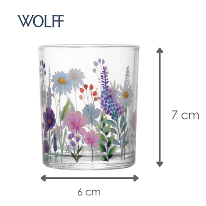 Conjunto 2 Porta Velas Aroma de Jardim Vidro - Wolff